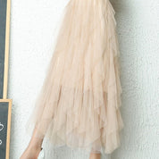 Romantic Maxi Skirt with Layered Tulle and Flowy Fit