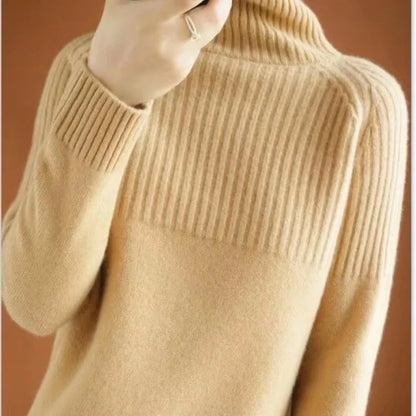 Elegante Warme Dames Coltrui En Geribde Details