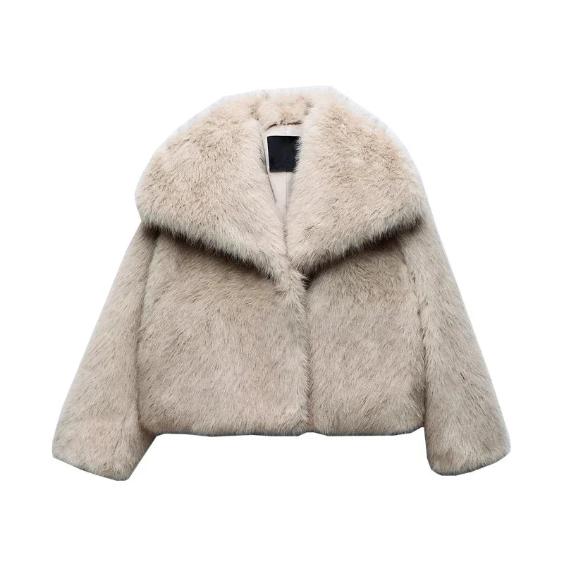 Faux Fur Luxe Zachte Winterjas Oversized Dames
