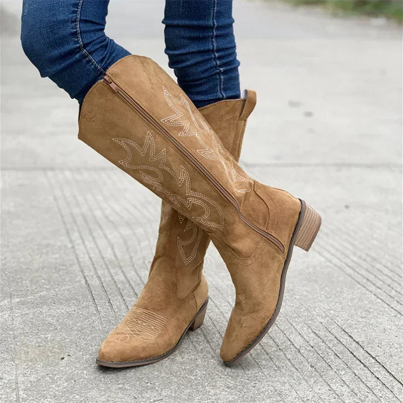 Bottes cowboy pour femmes avec motif western