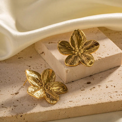 Sterre - Luxe Gouden Bloem Oorbellen