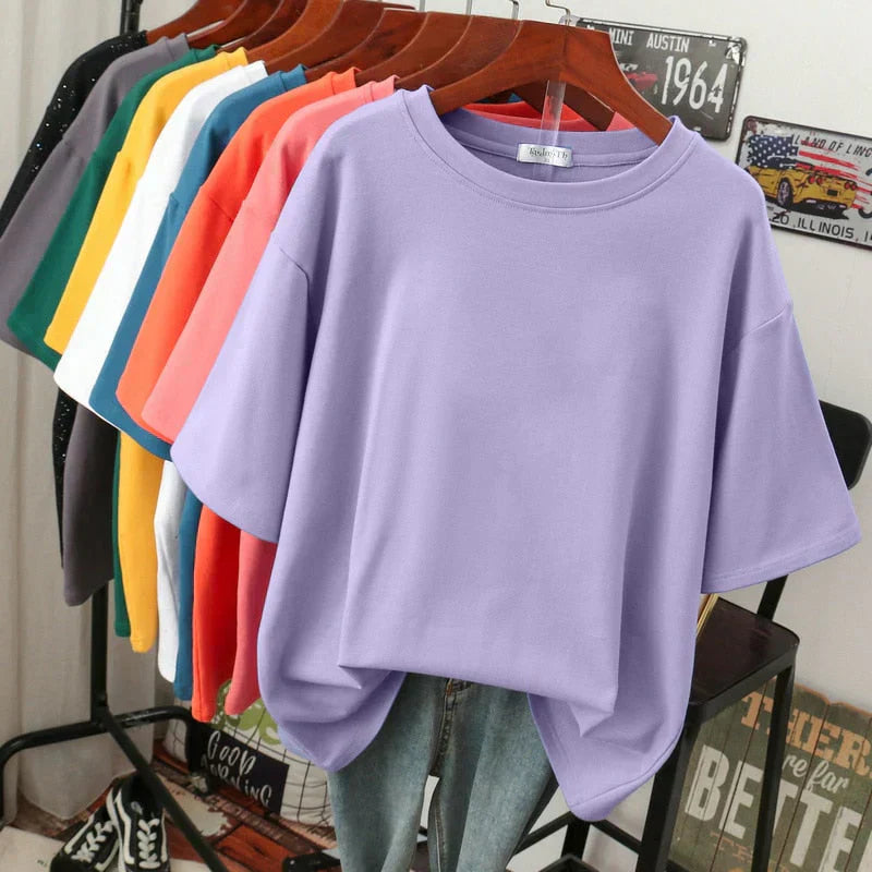 Livia-Rae - Oversized T-shirt van zachte stofmix