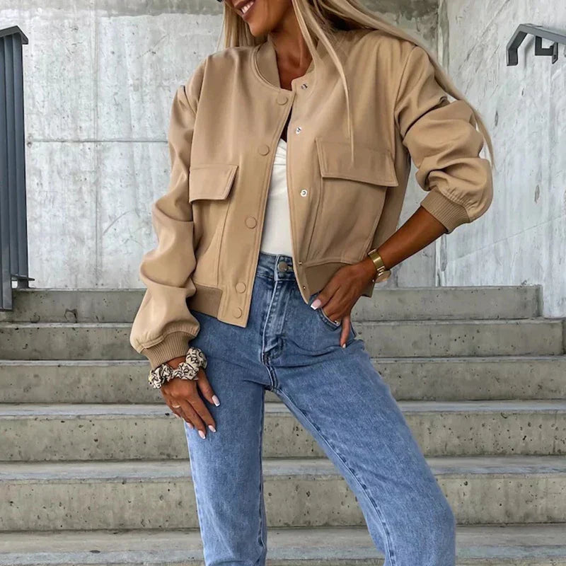 Veste Bomber Femme avec Style Décontracté et Confort