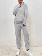 Soft Teddy Loungewear Hoodie and Jogging Set for Women