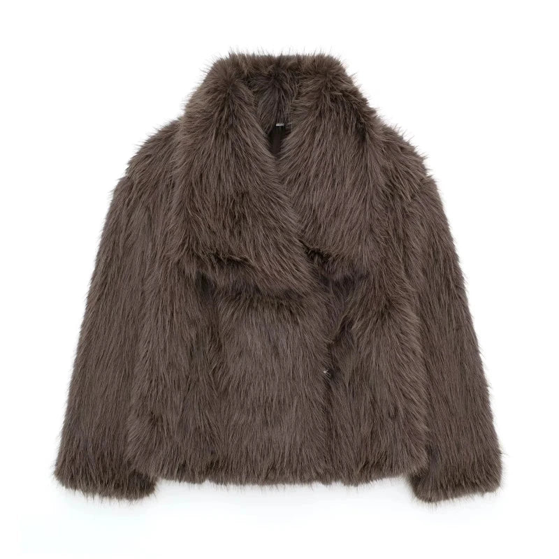 Faux Fur Luxe Zachte Winterjas Oversized Dames