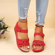 Casual Sleehak Sandalen Met Verstelbare Sluiting Voor Dames