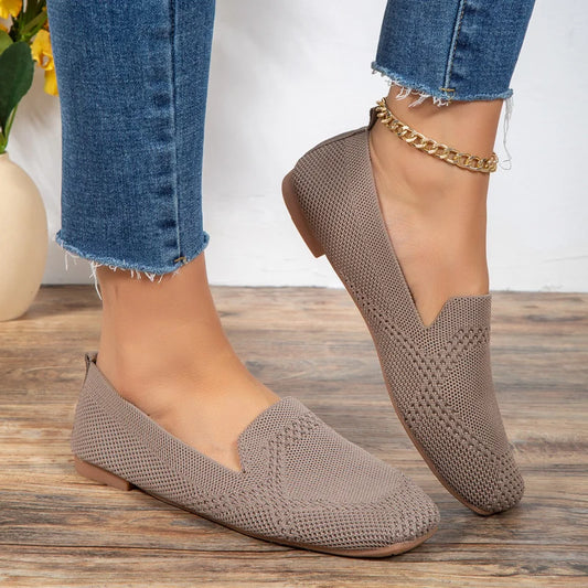 Jaël - Slip-On loafers met ademend gebreid design