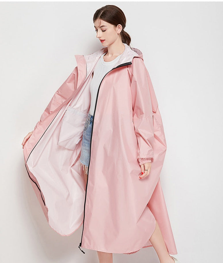 Waterdichte Poncho Regenjas Dames met Capuchon en Opbergtasje