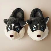 Winter Husky Slippers with Anti-Slip Sole for Women