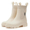 Women's Waterproof Rain Boots with Raised Heels and Lug Soles