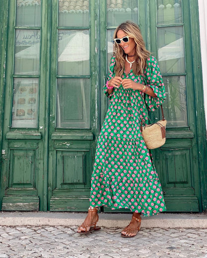 Janou - Maxi zomer jurk patroon
