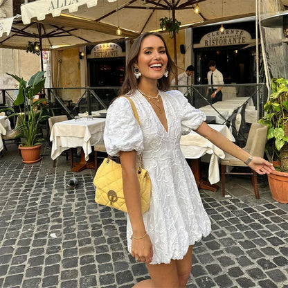 Gwen - Elegante witte mini jurk