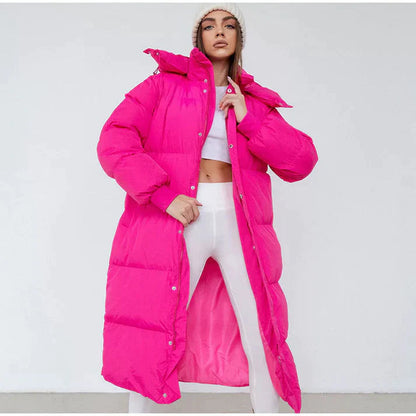 Warme Maxi Winter Puffer Jas Met Capuchon Voor Dames