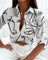 Freya | Button-Down Shirt with Artistic Print for Women