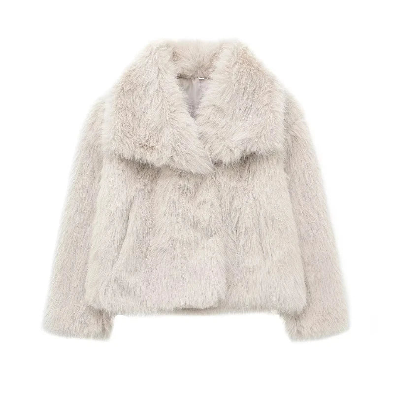 Faux Fur Luxe Zachte Winterjas Oversized Dames
