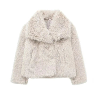 Faux Fur Luxe Zachte Winterjas Oversized Dames