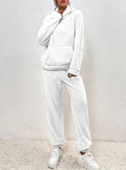 Soft Teddy Loungewear Hoodie and Jogging Set for Women