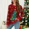 Knitted LED Christmas Sweater for Women with Lights and Santa Claus