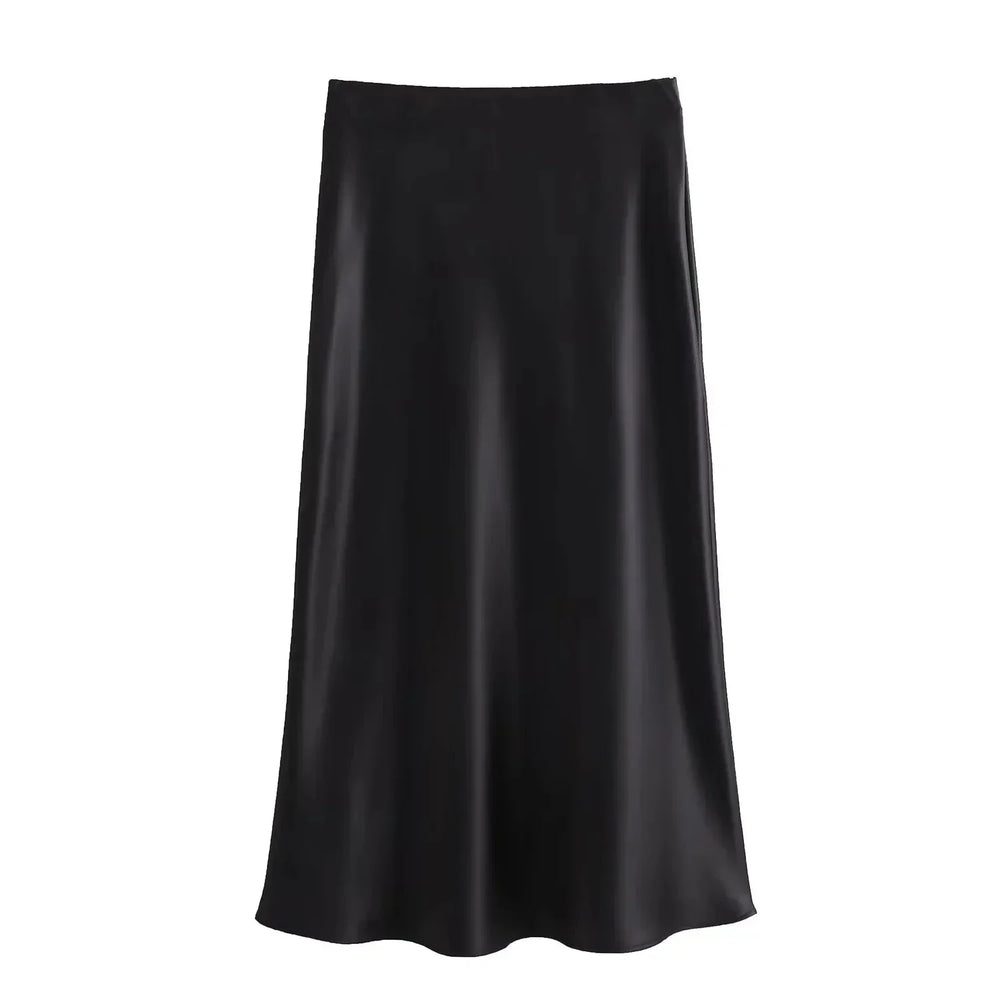 Zoë - Elegante lange satijnen maxi rok