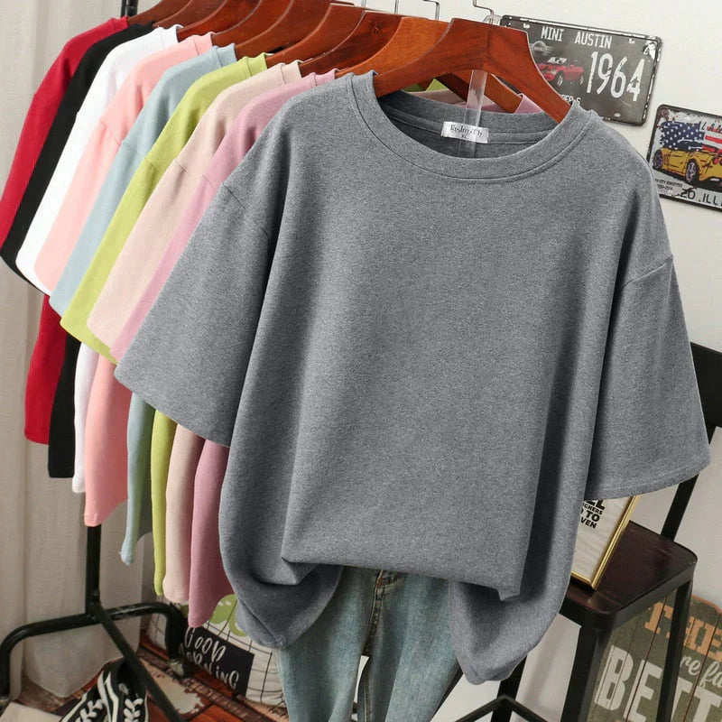 Livia-Rae - Oversized T-shirt van zachte stofmix