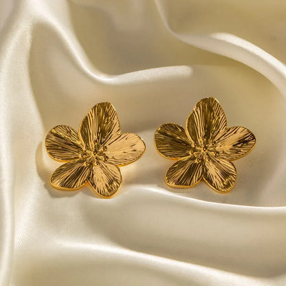 Sterre - Luxe Gouden Bloem Oorbellen