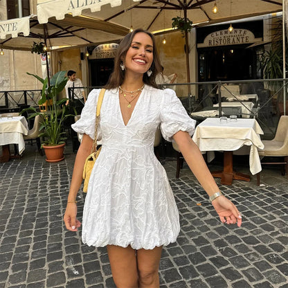 Gwen - Elegante witte mini jurk