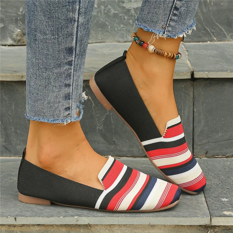 Jaël - Slip-On loafers met ademend gebreid design