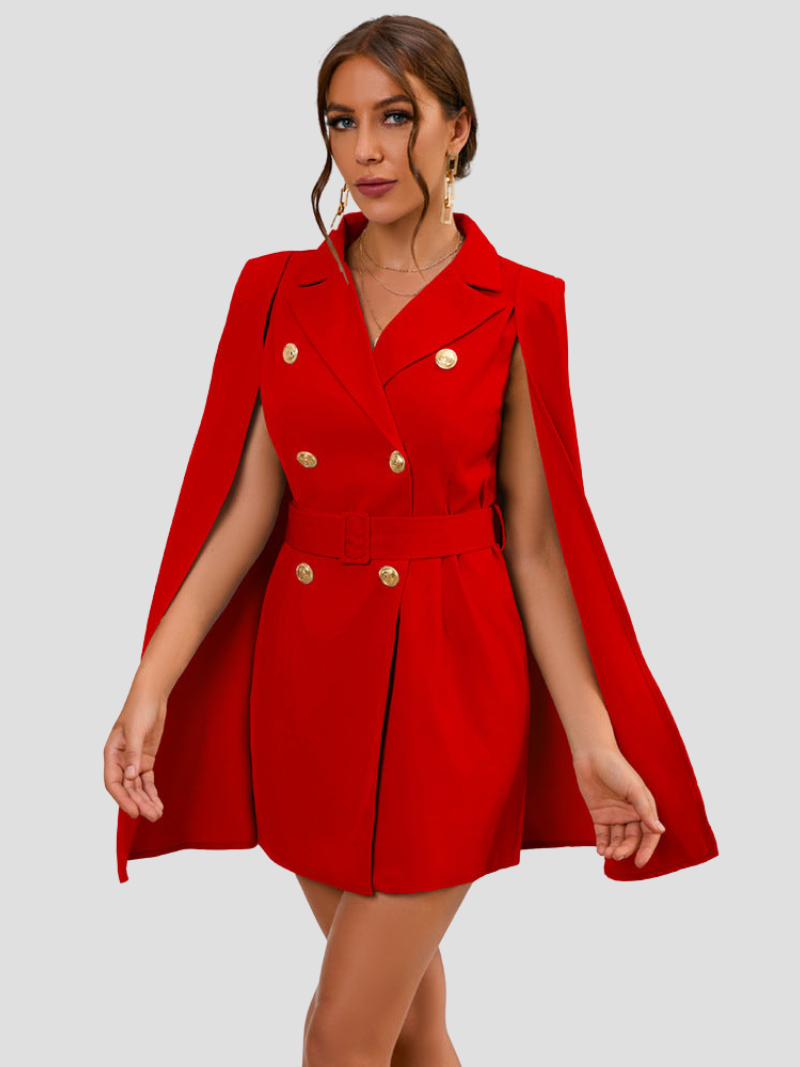 Aurora - Elegante cape blazer jurk