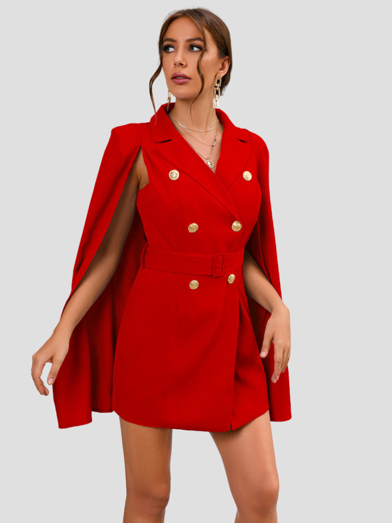Aurora - Elegante cape blazer jurk