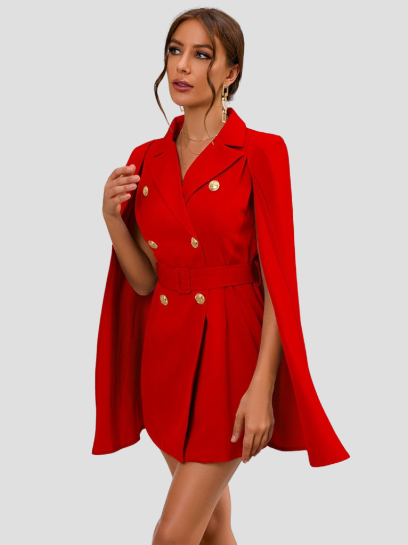Aurora - Elegante cape blazer jurk