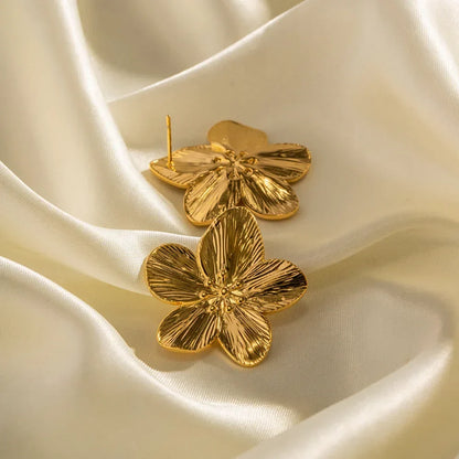 Sterre - Luxe Gouden Bloem Oorbellen