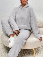 Soft Teddy Loungewear Hoodie and Jogging Set for Women