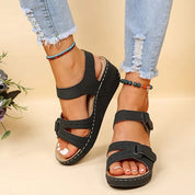 Casual Sleehak Sandalen Met Verstelbare Sluiting Voor Dames