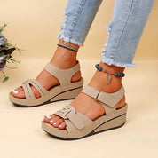 Casual Sleehak Sandalen Met Verstelbare Sluiting Voor Dames