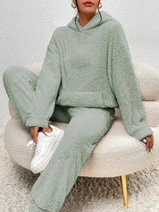 Soft Teddy Loungewear Hoodie and Jogging Set for Women