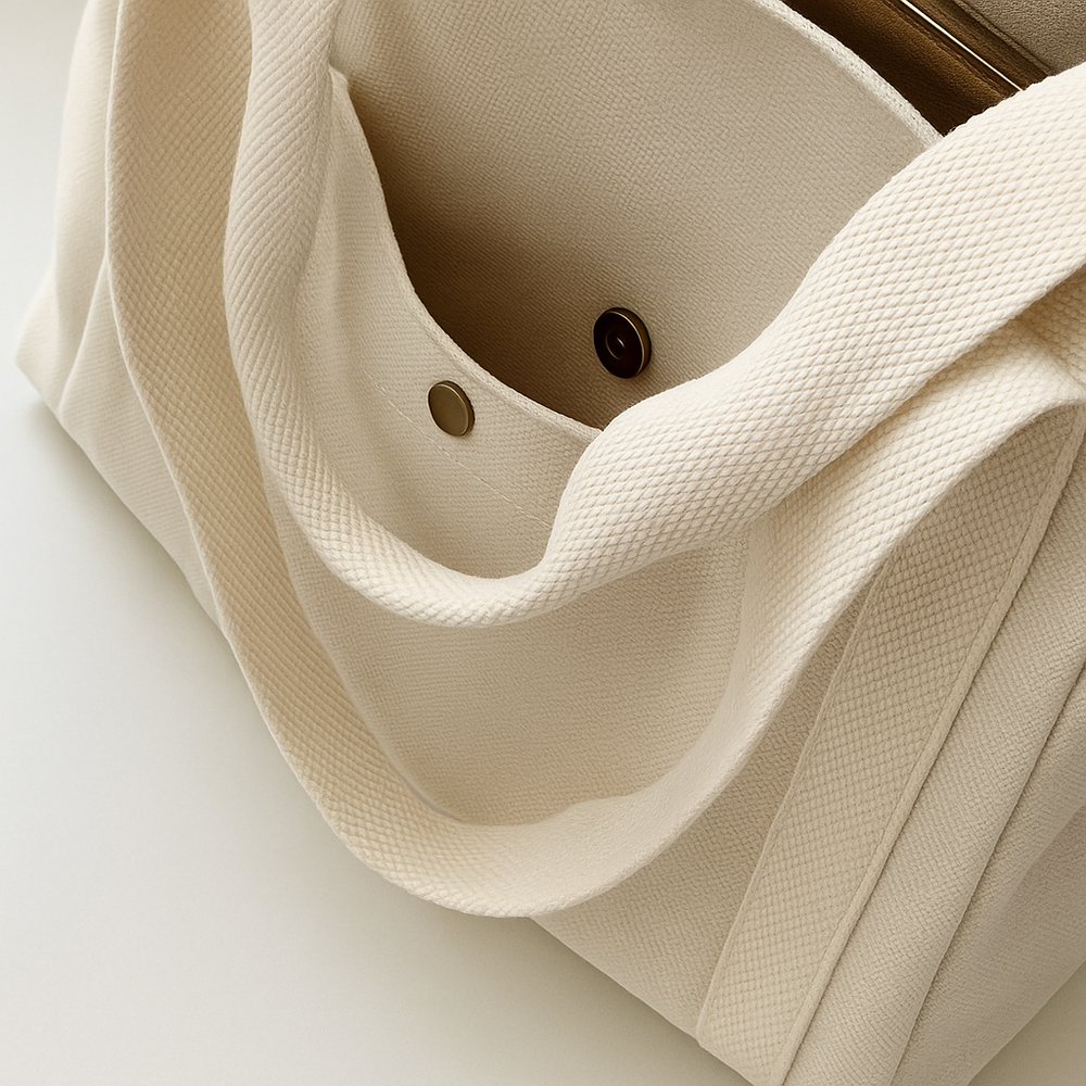 Soft Canvas Shoulder Bag - Tote Bag