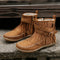 Women's Playful Suede Ankle Boots with Fringes and Studs