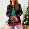 Knitted LED Christmas Sweater for Women with Lights and Santa Claus