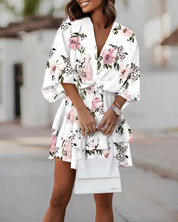 Joyce - Wijde mini jurk met zomerse flair