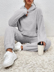 Soft Teddy Loungewear Hoodie and Jogging Set for Women