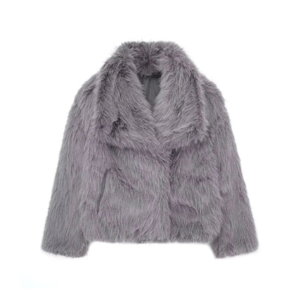 Faux Fur Luxe Zachte Winterjas Oversized Dames