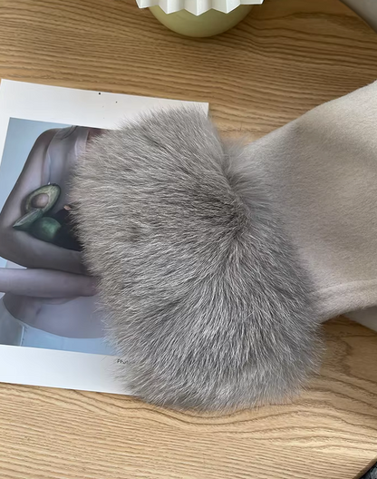 Luxe Zachte Winter Manteljas met Ceintuur Vrouwen