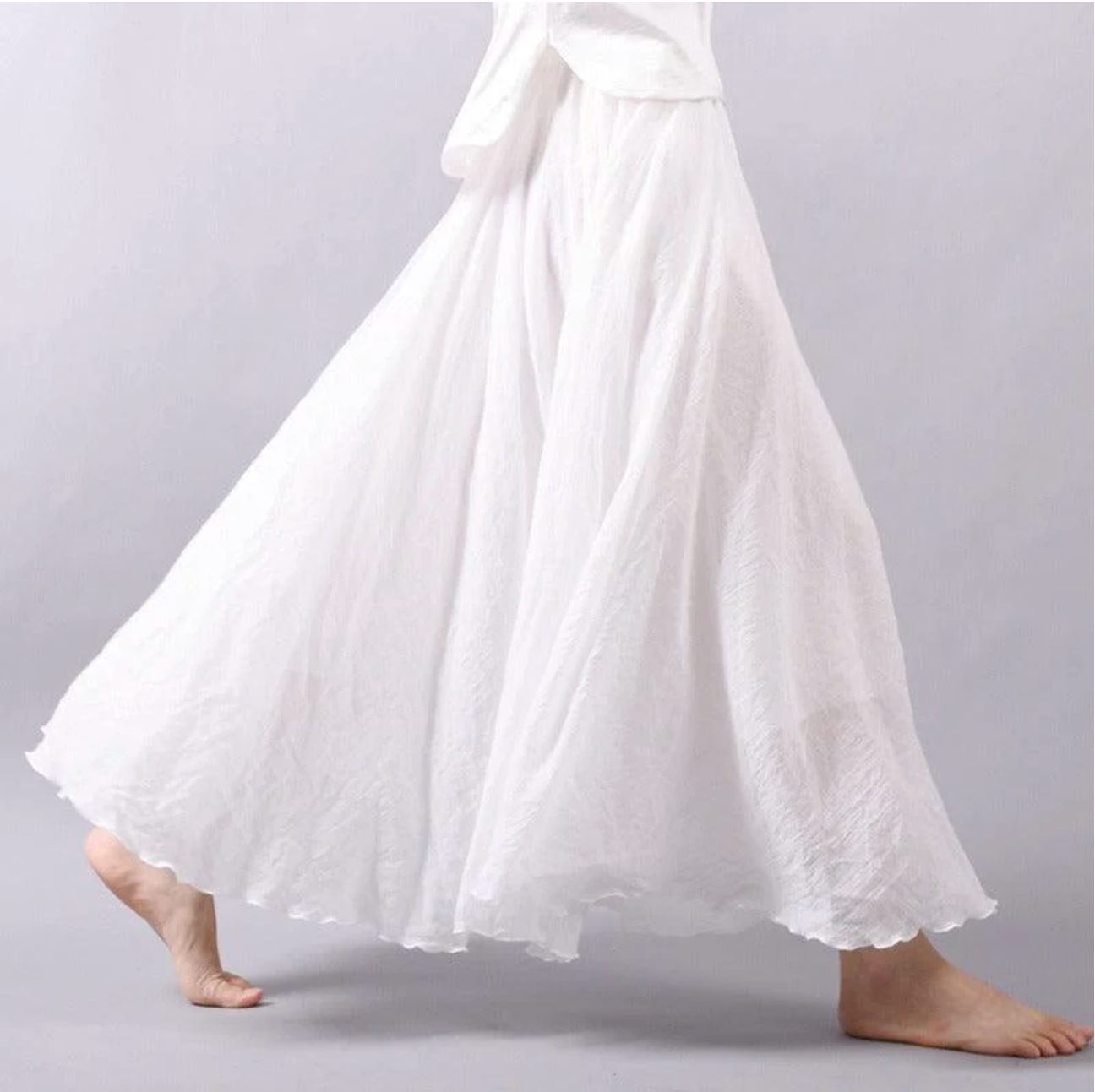 Elegant Airy Maxi Skirt with Flowy A-Line Fit