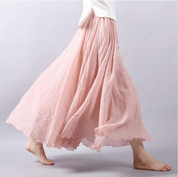 Elegant Airy Maxi Skirt with Flowy A-Line Fit