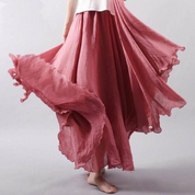 Elegant Airy Maxi Skirt with Flowy A-Line Fit