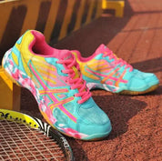 Women's Indoor Sports Shoes with Lace-Up Closure and Grip Sole