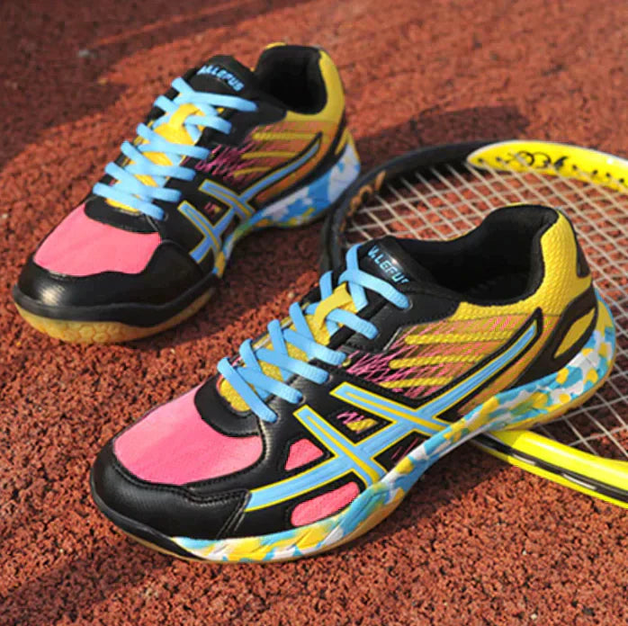 Women's Indoor Sports Shoes with Lace-Up Closure and Grip Sole