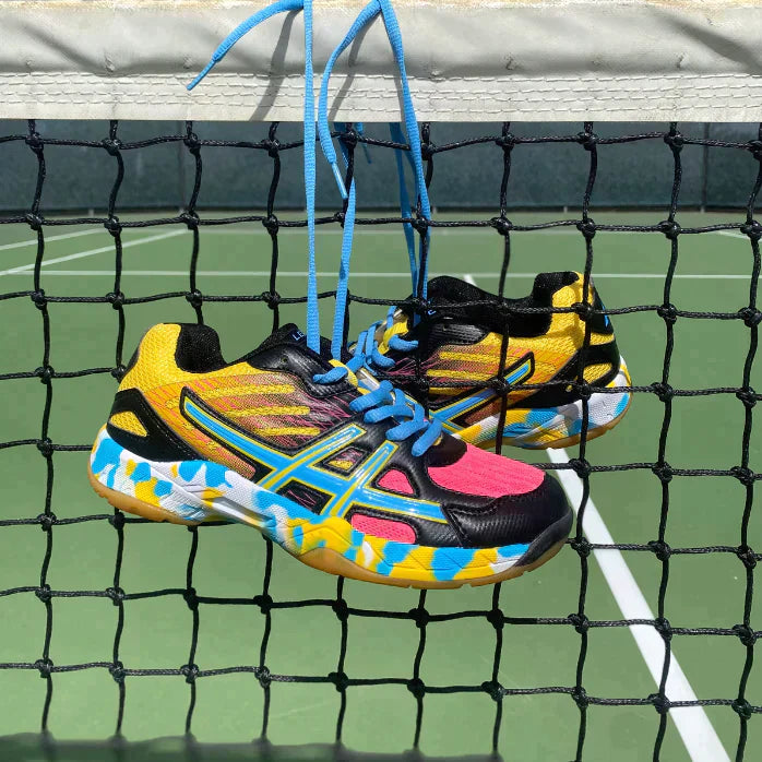 Women's Indoor Sports Shoes with Lace-Up Closure and Grip Sole