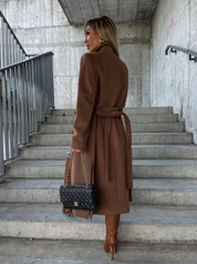 Warm Trench Coat with Belt for Women | Winter