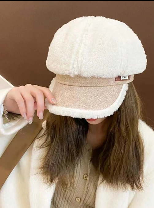 Warm Knitted Cable Pattern Winter Hat for Women
